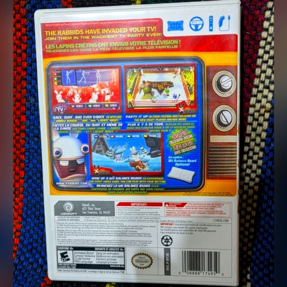 Rayman Raving Rabbids TV Party | Nintendo WII Game | CIB - Picture 3 of 3